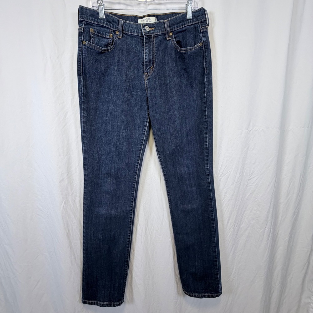 Levi's Jeans 505 Straight Leg Dark Wash Stretch Denim 12 Long